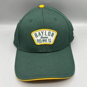 Baylor Bears Hat Men M-L Green Yellow NCAA The Game Stretch Fitted Cap New